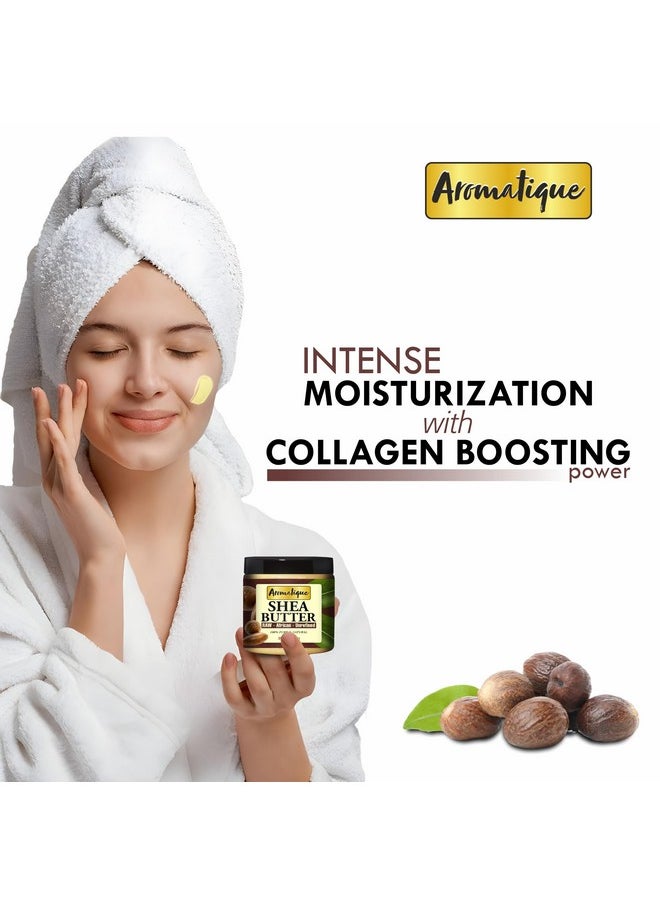 AROMATIQUE African Shea Butter Raw Unrefined Ivory For Face Skin And Body.Intensive Moisturizer 200Gms  - Image 3