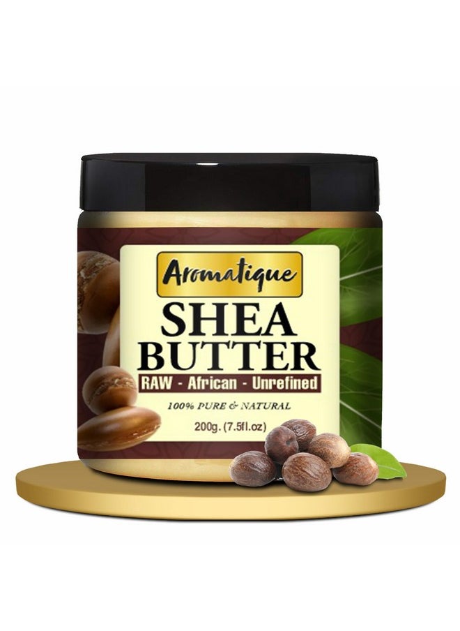 AROMATIQUE African Shea Butter Raw Unrefined Ivory For Face Skin And Body.Intensive Moisturizer 200Gms  - Image 1