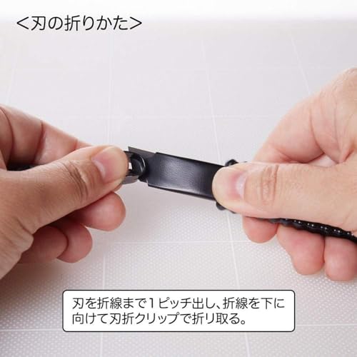 NT Cutter 12.3mm Snap-Off Extra-Sharp Midsize Blades, 65 Degree, Black, 10-Blade/Pack, 1 Pack (BH23P) - Image 5