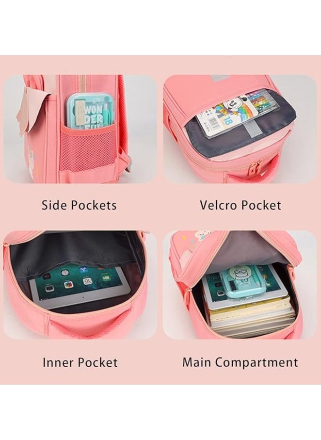 General - Cute Unicorn Kids School Backpack Elementary Kindergarten Schoolbag Preschool Elementary Girls Casual Backpack Kawaii Bag Pink - Image 1