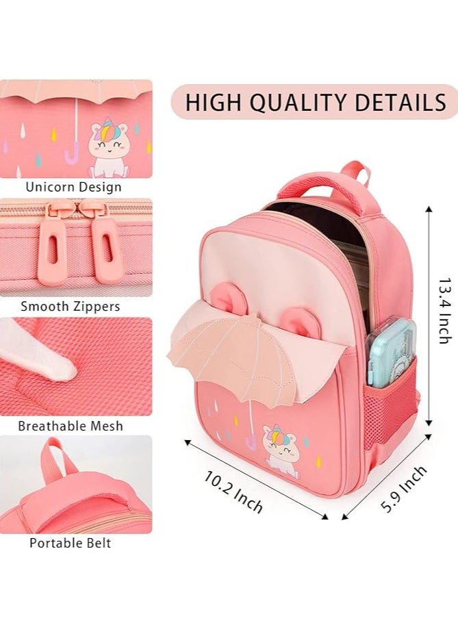 General - Cute Unicorn Kids School Backpack Elementary Kindergarten Schoolbag Preschool Elementary Girls Casual Backpack Kawaii Bag Pink - Image 1