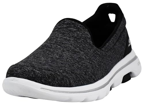 Skechers Women's Go Walk 5 Honor Sneaker, Black/White, 10 - Image 1