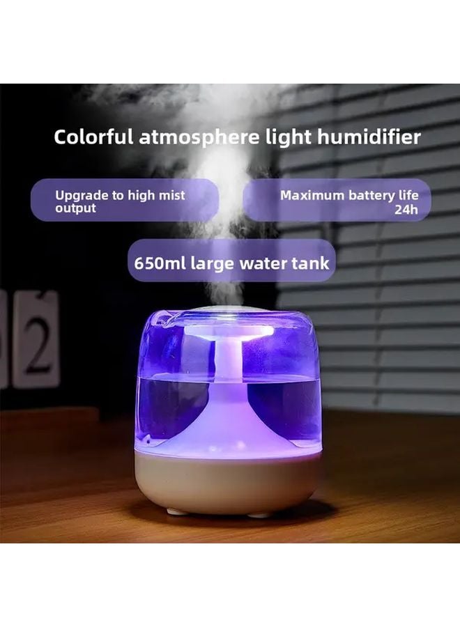 Black Aromatherapy Essential Oil Diffuser Humidifier With 7 Color Night Light 26dB Silent - Image 3