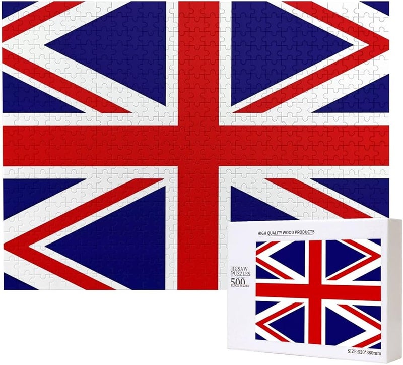 لغز علم المملكة المتحدة 500 قطعة للكبار ديكور المنزل هدية حفلة عيد الميلاد - Image 2