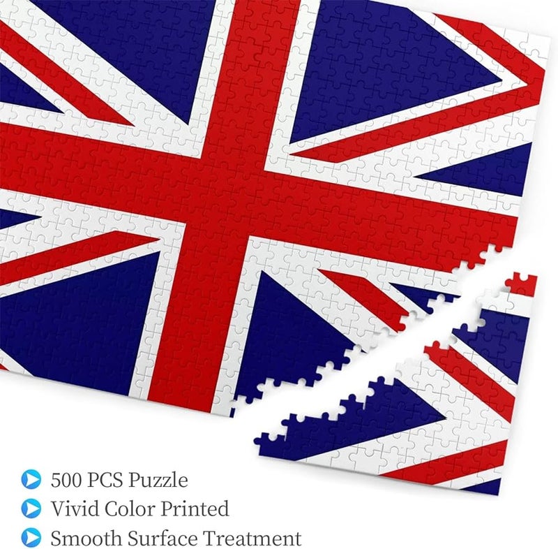 لغز علم المملكة المتحدة 500 قطعة للكبار ديكور المنزل هدية حفلة عيد الميلاد - Image 3