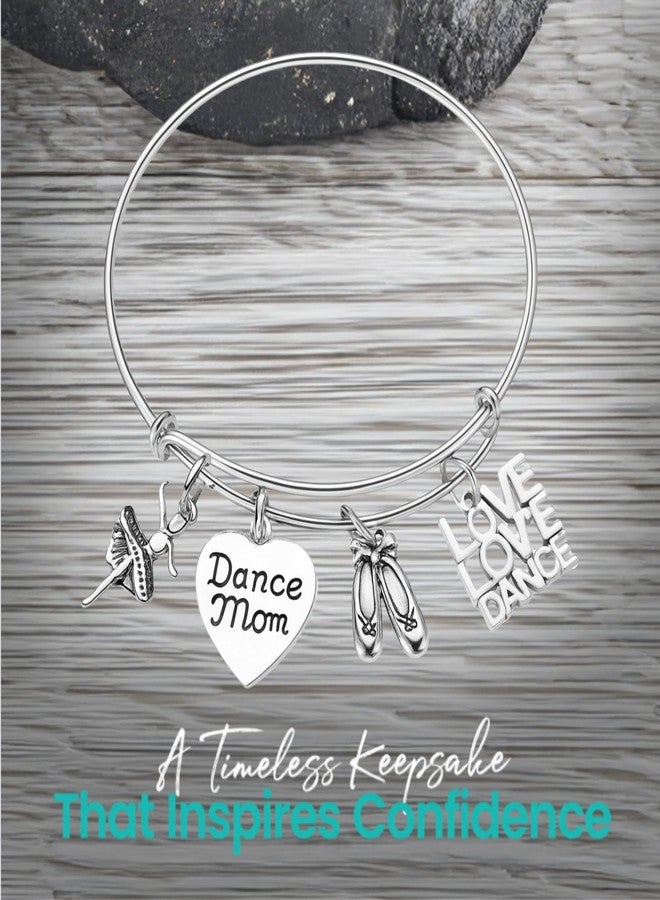 إنفينيتي كوليكشن سوار إنفينيتي كوليكشن للأمهات الراقصات - سوار فضي قابل للتعديل مزين بتعليقات راقصة - هدية للأمهات الراقصات مع حقيبة هدايا - Image 3