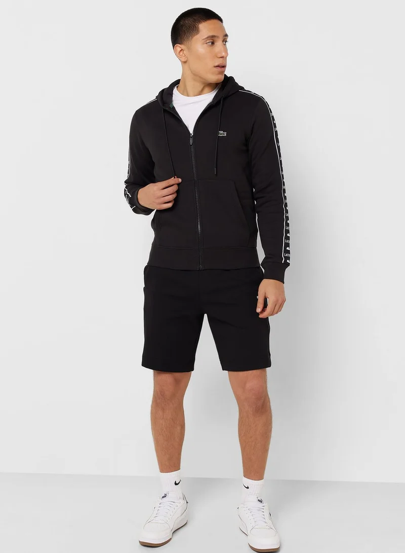 LACOSTE Logo Zip Through Hoodie