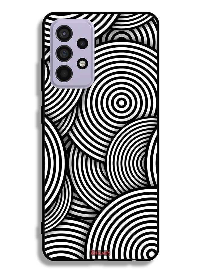Tolwak Samsung Galaxy A52s 5G Protective Case Cover Circles Illusion Pattern - Image 1