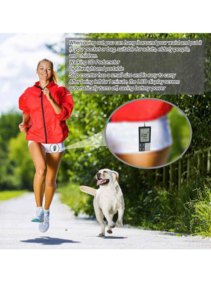 Generic - 3D Pedometer for Walking, Simple Step Counter, Large Digital Display Step Tracker with Lanyard, Calorie Counter, 7 Days Memory, Accurately Track Steps for Men, Women, Kids, Seniors - Image 1