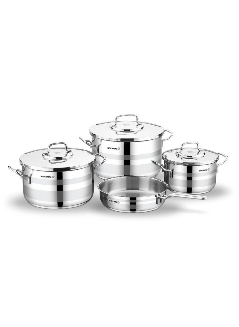 Korkmaz Korkmaz Astron steel cookware set 7 pieces - Image 1