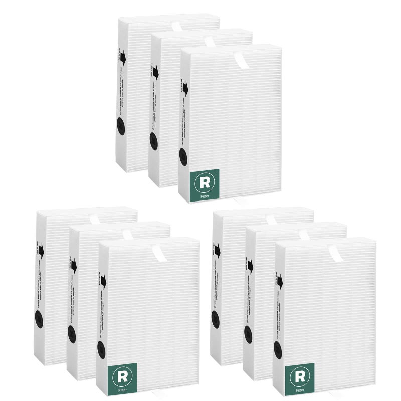 HPA300 HEPA Filter R Replacement for Honeywell HPA300 HPA200 HPA100 HPA090 Series Air Purifier Compatible with HRFR3  HRFR2  HRFR1 9Pack by APPLIANCEMATES