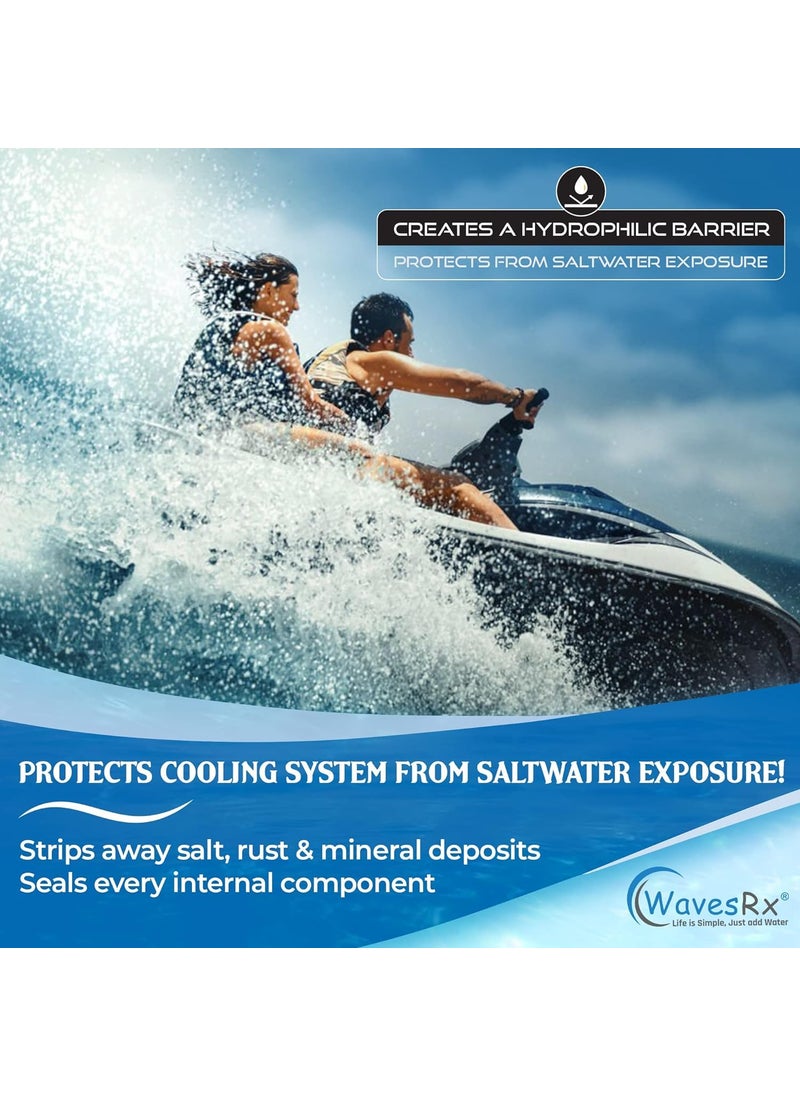 WAVESRX WAVESRX Salt-Neutralizing Boat & Jet Ski Motor Flush + Protectant (EpicFlush+) | Marine Engine Cleaner | Removes Salt for Boats | Protective Coating - Prevents Salt Buildup & Corrosion | Engine Flush  - Image 4