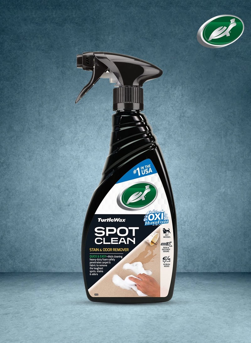 TURTLE Spot Clean 473ml Car Stain And Odor Remover Oxi HyperFoam Carpet Fabric Cleaner - Turtle Wax - Image 1