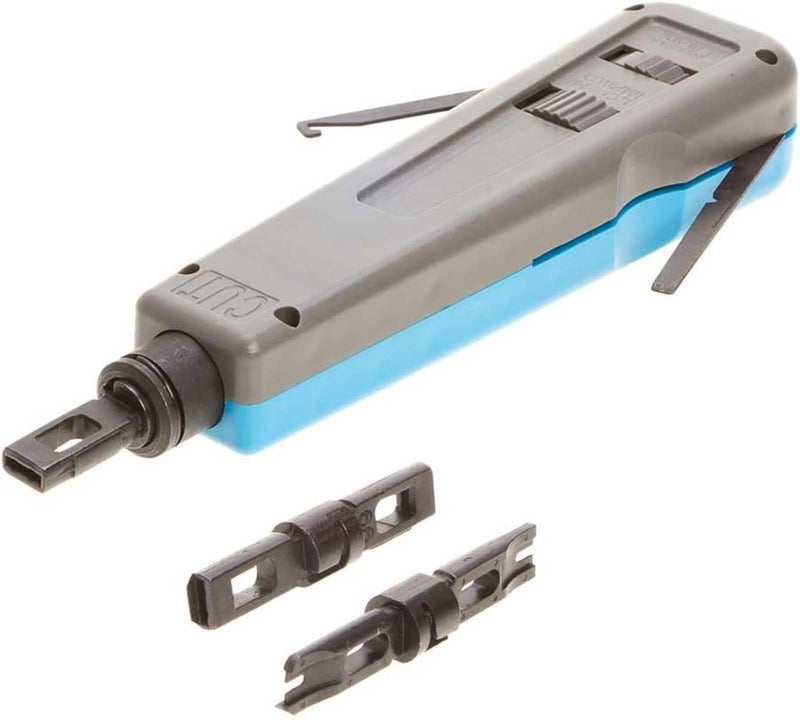 SATMAXIMUM Professional Punch Down Tool with 110 & 66 Blades – Cat6/Cat5e Network Cable Termination, Impact Tool for Patch Panels, Outlets & Sockets, Precision Reversible Blades, Ergonomic Grip - Image 1