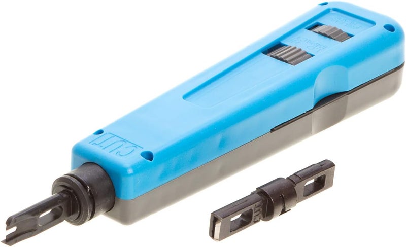SATMAXIMUM Professional Punch Down Tool with 110 & 66 Blades – Cat6/Cat5e Network Cable Termination, Impact Tool for Patch Panels, Outlets & Sockets, Precision Reversible Blades, Ergonomic Grip - Image 2