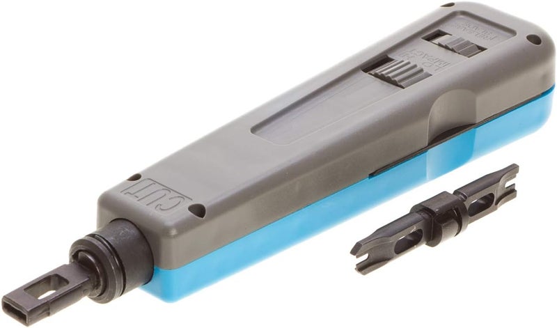 SATMAXIMUM Professional Punch Down Tool with 110 & 66 Blades – Cat6/Cat5e Network Cable Termination, Impact Tool for Patch Panels, Outlets & Sockets, Precision Reversible Blades, Ergonomic Grip - Image 4