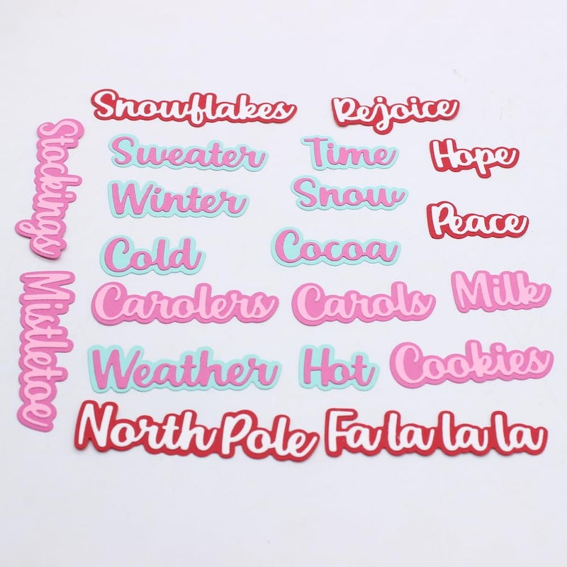 KSCRAFT 2023 Christmas Words Bundle Metal Cutting Dies Stencils for DIY Scrapbooking Decorative Embossing DIY Paper Card