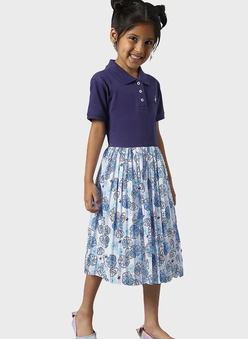 bhpoloclub Youth Butterfly Print Maxi Dress