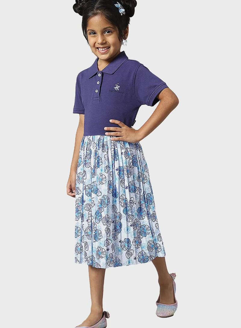 bhpoloclub Youth Butterfly Print Maxi Dress