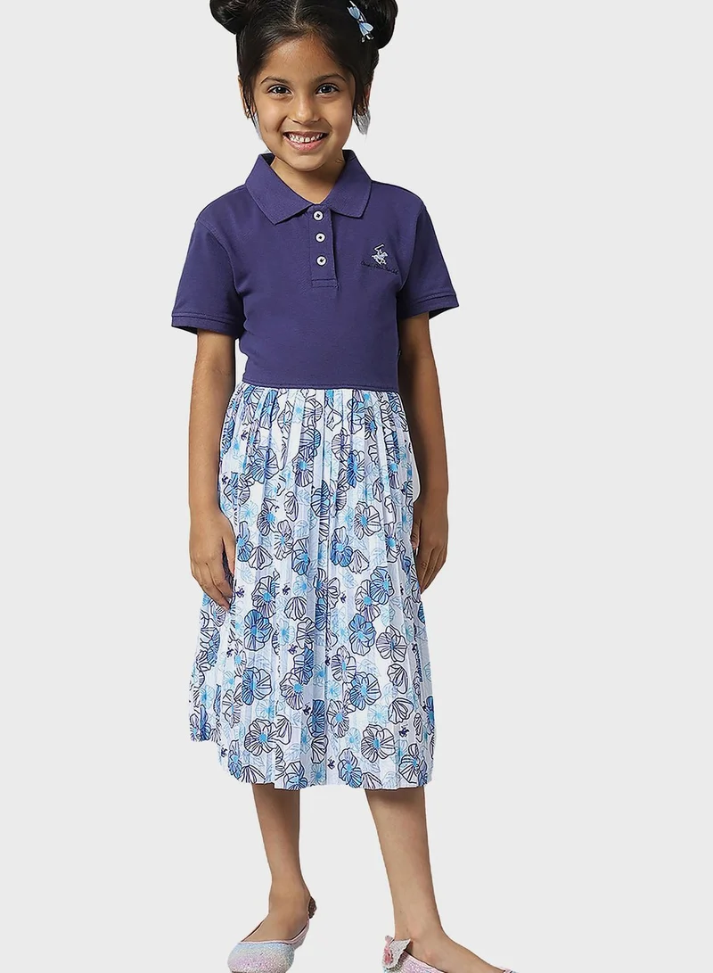 bhpoloclub Youth Butterfly Print Maxi Dress