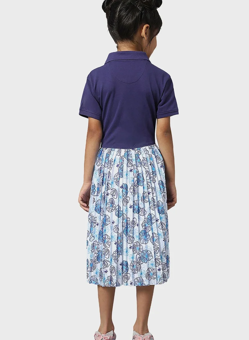 bhpoloclub Youth Butterfly Print Maxi Dress