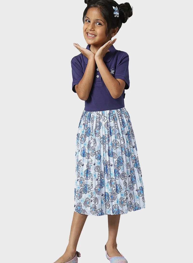 bhpoloclub Youth Butterfly Print Maxi Dress