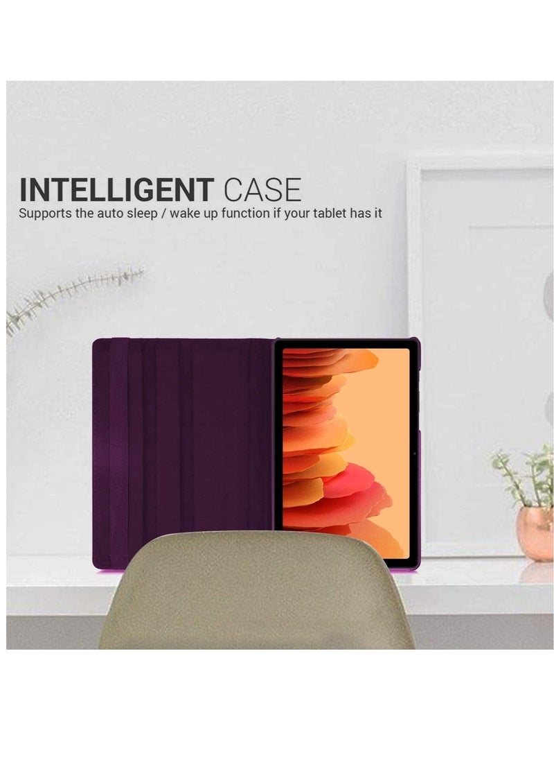 vesus - Galaxy Tab A7 Case, 10.4" 2020 Tab A7 case, PU Leather Smart Case 360 Degree Rotating case Smart Folio Book case For Samsung Galaxy Tab A7 10.4-inch 2020 case (SM-T500/T505/T507) (Purple) - Image 1