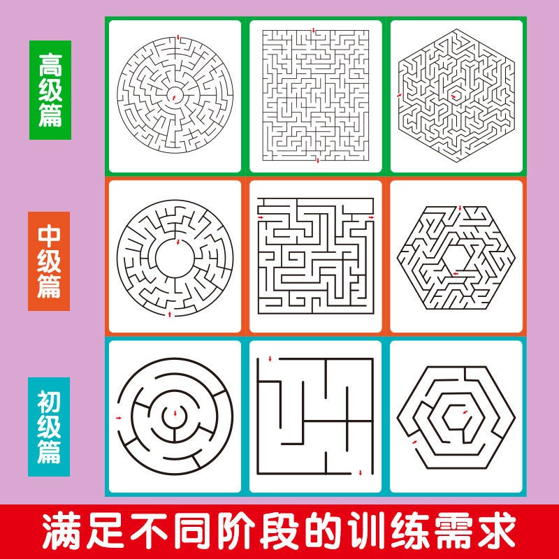 2-6 Years Old Children'S Concentration Training Game Advanced Maze Puzzle Book Early Education Male Baby Maze Game Toy - Image 3