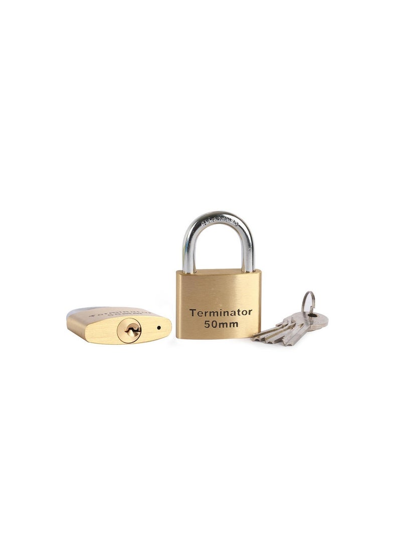 Terminator Terminator Pad Lock Brass 50Mm TPL 