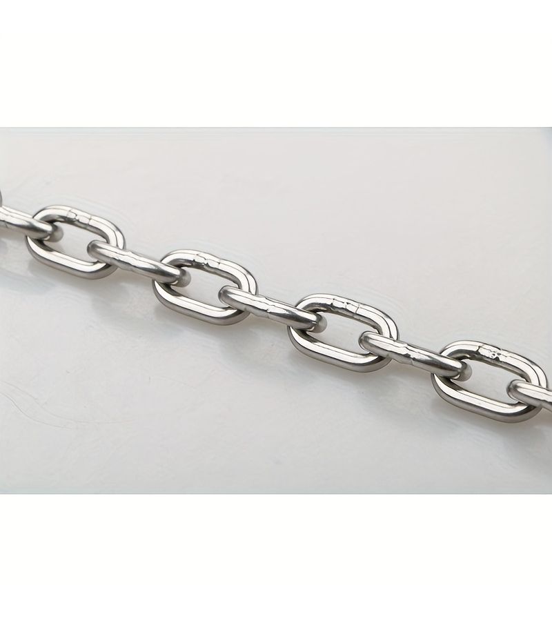 304 Stainless Steel 11.81 Inch Continuous Strip Buckle Welded Chain Corrosion Resistant Rust Proof for Sandbag Load Bearing Swing Hanging - Image 5