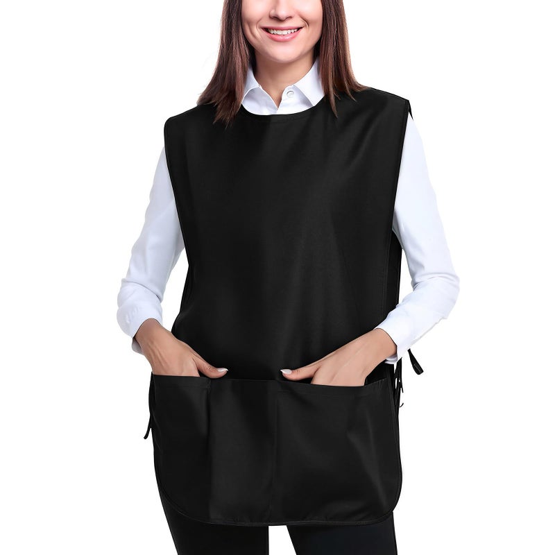 BOHARERS Smock Cobbler Apron for Women men-with Side Ties and 3 Pockets for Chef kitchen,Cleaning,Hairstylist - Image 1
