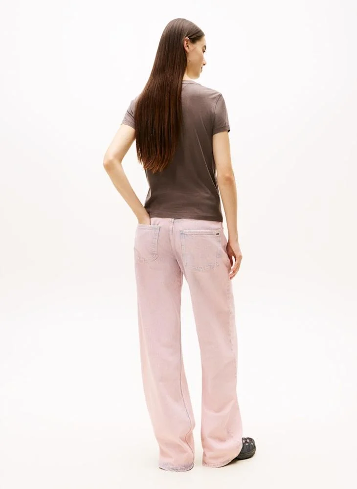 تومي جينز تيشيرت بياقة دائرية برسومات