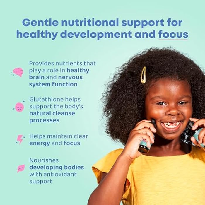 JoySpring Liposomal Glutathione Supplement for Kids | Supports Speech and Eye Contact | 50 MG Antioxidant L-Glutathione Drops | 2 oz Liquid Detox Supplement - Image 2