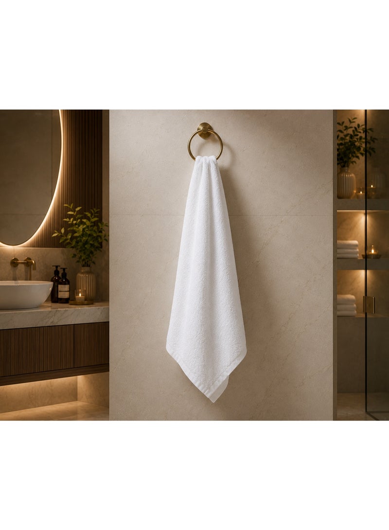 بشكير ابيض مقاس 70×140 سم قطن طبيعي مصري بجودة فندقية - Image 3