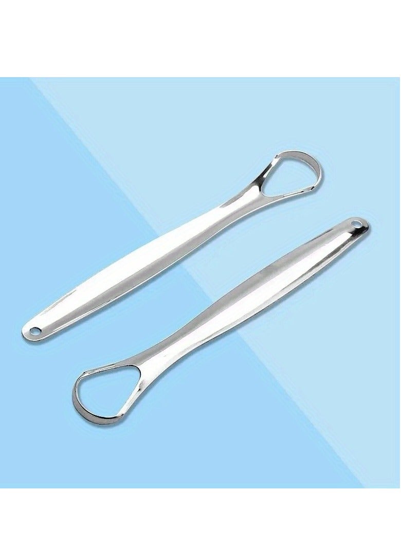 Generic 2-Pack Tongue Scraper, Useful Surgical Stainless Steel Tongue Cleaner for Both Adults and Kids, Professional Reduce Bad Breath Metal Tongue Scrapers, Help Your Oral Hygiene  - Image 3