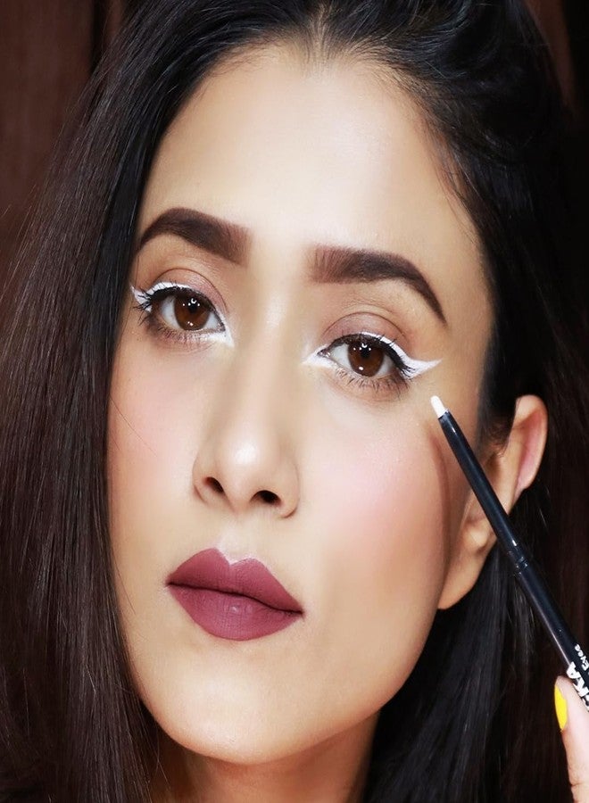 FLiCKA Breathtaking Eyes Twist Kajal Waterproof, Smudge Proof, Longlasting, Dermatologically approved, Intense Colour, White, 0.25g - Image 3