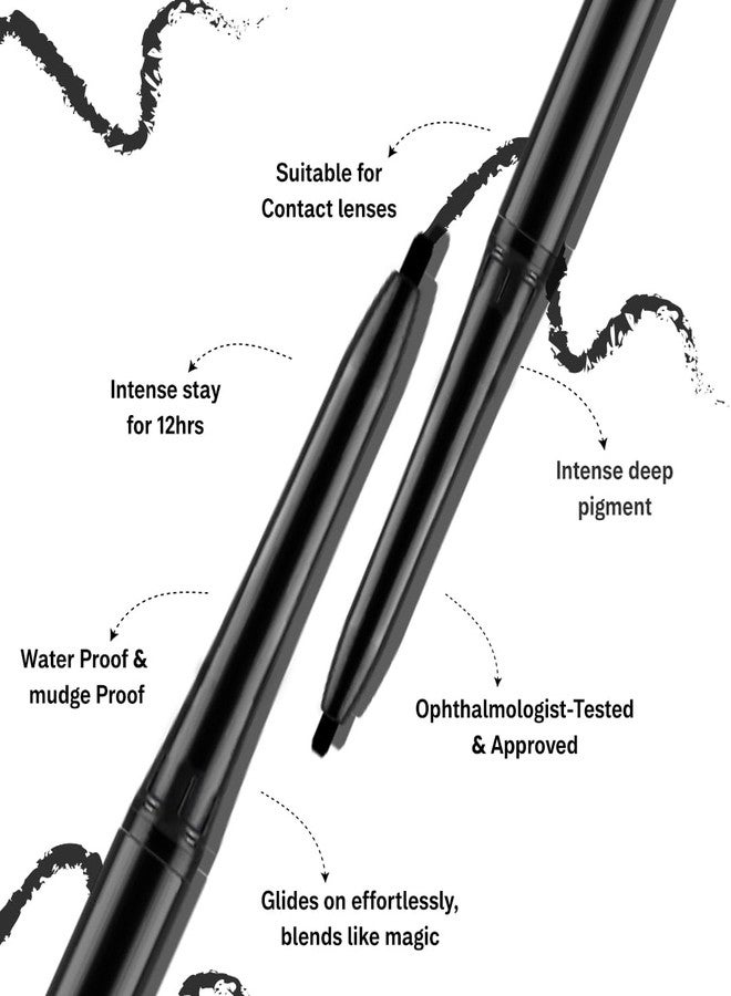 FLiCKA Breathtaking Eyes Twist Kajal Waterproof, Smudge Proof, Longlasting, Dermatologically approved, Intense Colour, White, 0.25g - Image 4