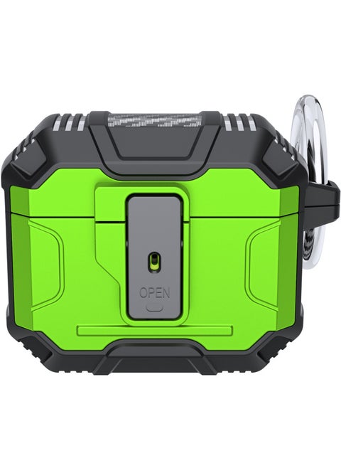 AirPods4/Pro2 Protective Case TPU Elastic Switch AirPods3 Protective Cover One Touch Switch Full Package Protection For Apple Compatible-Color:Yellowish Green-Applicable Model:Airpods Pro2
