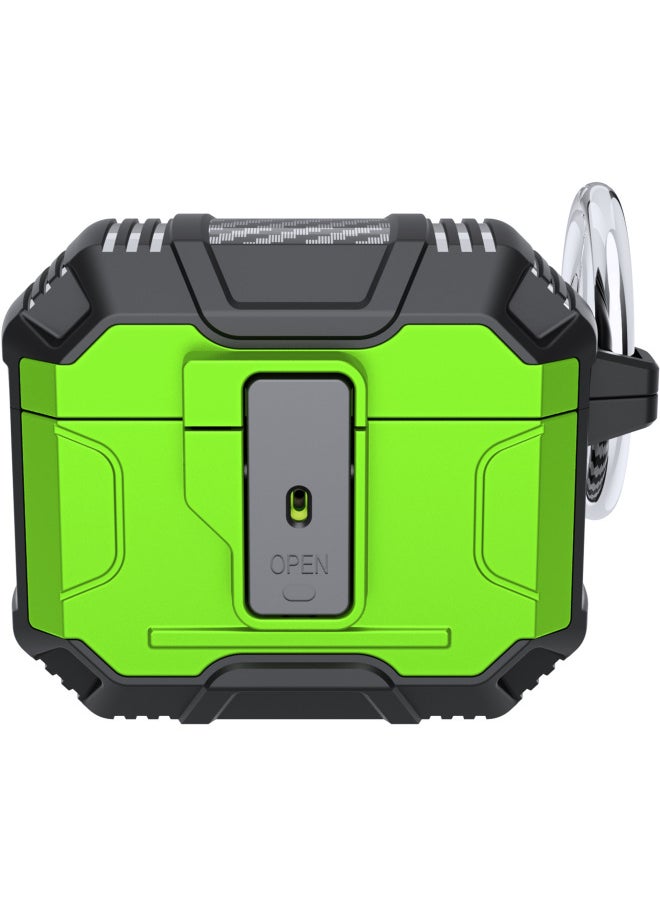 Generic - AirPods4/Pro2 Protective Case TPU Elastic Switch AirPods3 Protective Cover One Touch Switch Full Package Protection For Apple Compatible-Color:Yellowish Green-Applicable Model:Airpods Pro2 - Image 1