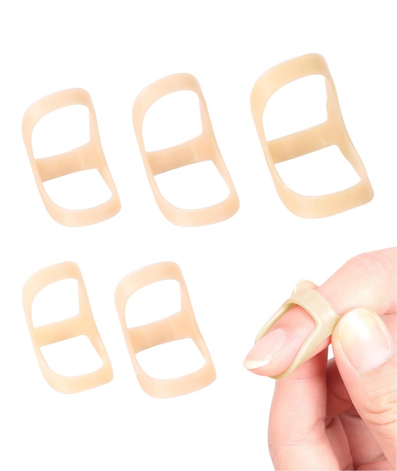 NUDFSY 5 PCS Finger Splint, Oval 8 Finger Splint, Thumb Support For Pain Relief, Thumb Splint, Finger Stabilizer Brace Finger Protectors in 5 size (1.37in*0.7in, 1.53in*0.74in, 1.57in*0.78in, 1.65in*0.82in, 1.77in*0.86in) ﻿ - Image 1