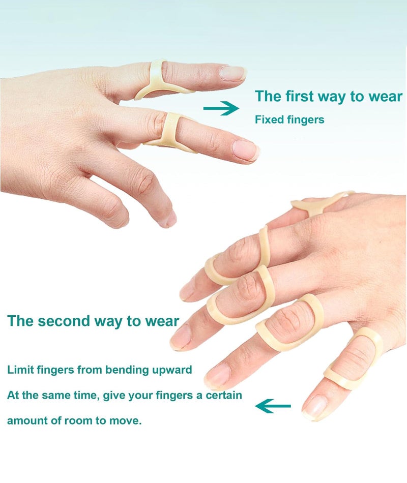 NUDFSY 5 PCS Finger Splint, Oval 8 Finger Splint, Thumb Support For Pain Relief, Thumb Splint, Finger Stabilizer Brace Finger Protectors in 5 size (1.37in*0.7in, 1.53in*0.74in, 1.57in*0.78in, 1.65in*0.82in, 1.77in*0.86in) ﻿ - Image 3