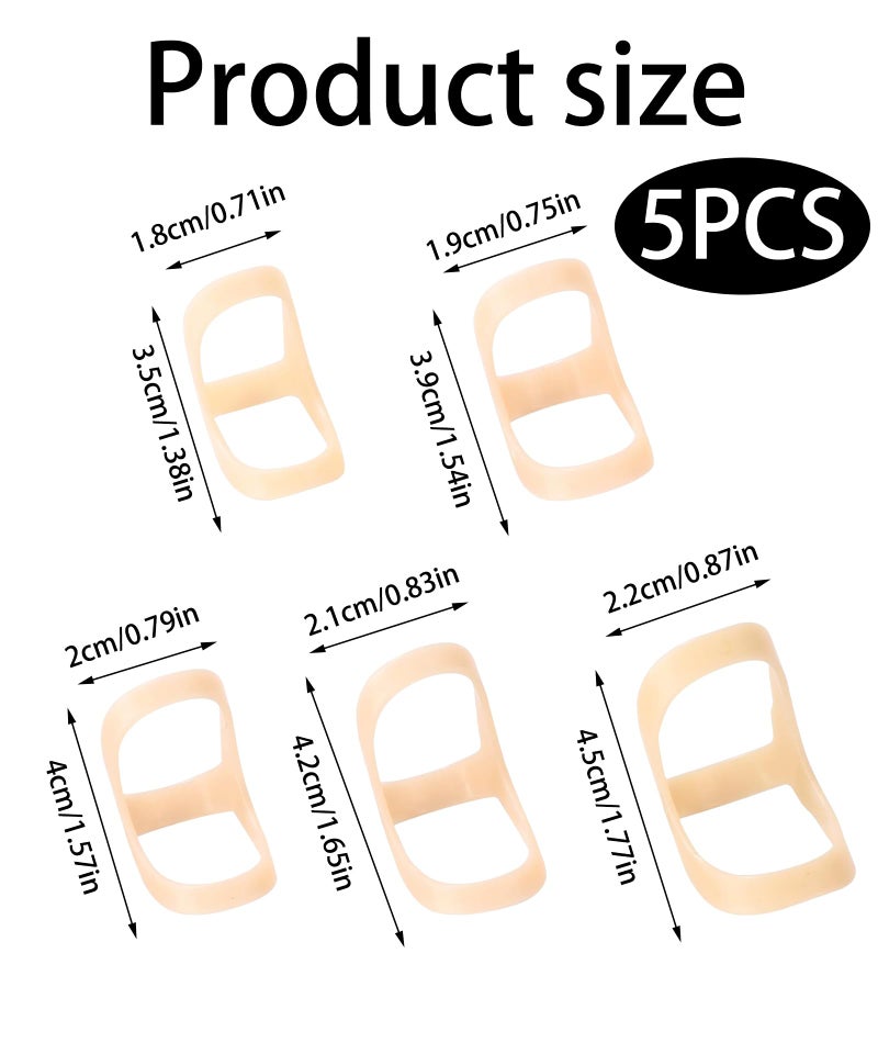 NUDFSY 5 PCS Finger Splint, Oval 8 Finger Splint, Thumb Support For Pain Relief, Thumb Splint, Finger Stabilizer Brace Finger Protectors in 5 size (1.37in*0.7in, 1.53in*0.74in, 1.57in*0.78in, 1.65in*0.82in, 1.77in*0.86in) ﻿ - Image 2