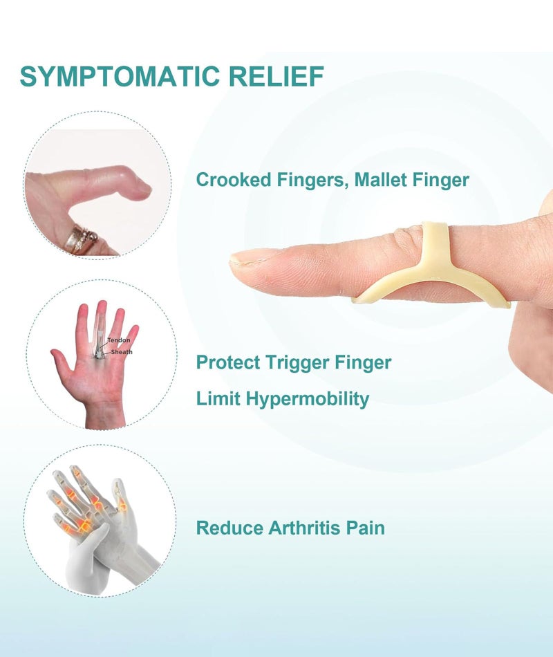 NUDFSY 5 PCS Finger Splint, Oval 8 Finger Splint, Thumb Support For Pain Relief, Thumb Splint, Finger Stabilizer Brace Finger Protectors in 5 size (1.37in*0.7in, 1.53in*0.74in, 1.57in*0.78in, 1.65in*0.82in, 1.77in*0.86in) ﻿ - Image 5