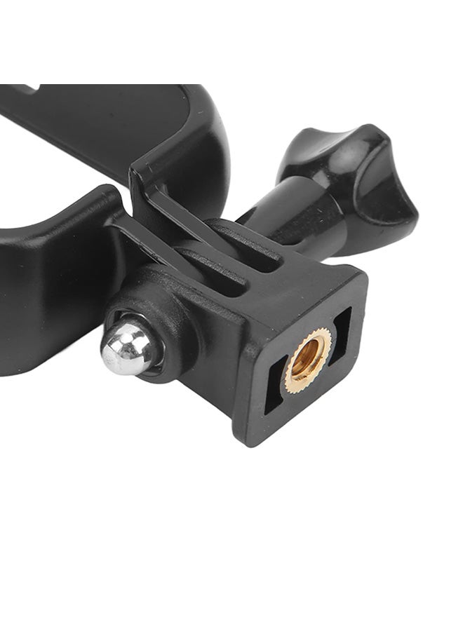 O Ozone Protective Frame For Insta360 One X3 Two Cold Shoe Mounting Ports Bracket Accessories PC Plastic Panoramic Action Camera Housing Cage- Black - Image 5