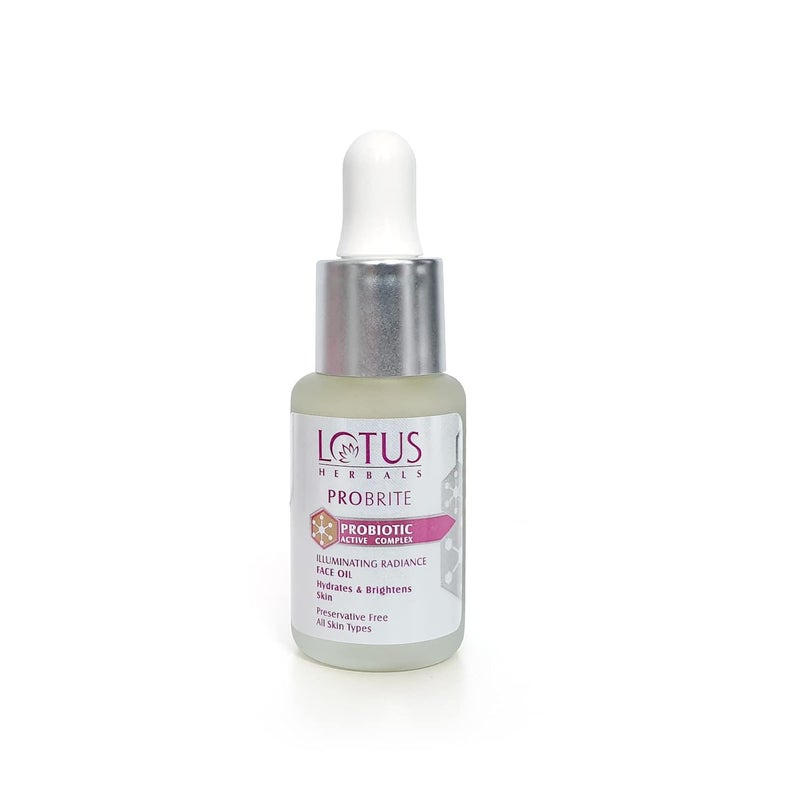 LOTUS HERBALS Lotus Herbals Probrite Illuminating Radiance Face Oil For Hydration of Dull Dry Skin Probiotic 15ml x Pack of 3  - Image 2