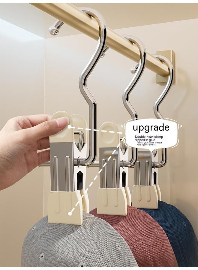 30Pcs Space-Saving Clothespin, Upgrade Double Head Clamp Dipped Hanger for Closet Hooks Garment Clip Hat Pants Storage Hanging Travel Hook (White, 30PCS)  - Image 5