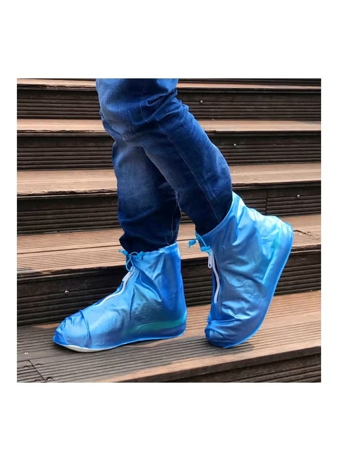أغطية أحذية جديدة مقاومة للماء وقابلة لإعادة الاستخدام لحماية الأحذية للرجال والنساء (اللون: أزرق المقاس: XL -37-38   ) - Image 1