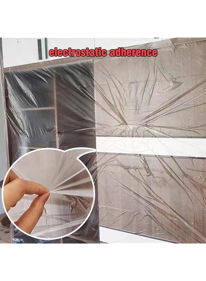 erorex Taped Masking Film For Automotive Covering Paint Masking Furniture And Floors And Appliance Protection. Size 3.6 X 65 Feet Roll - Image 5