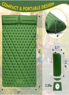 Aomeius Premium Extra Thick Double Inflatable Sleeping Pad (inflatable by foot)  - Image 3