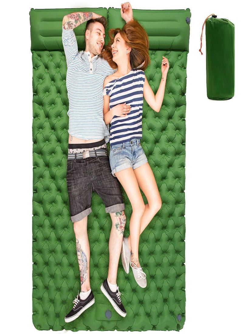 Aomeius Premium Extra Thick Double Inflatable Sleeping Pad (inflatable by foot)  - Image 1